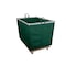 Steele Canvas Basket 18 BU Permanent Truck Green Vinyl w/Grey Vinyl - 4in Casters 9218VGRNVGRYW4 - alternate 1